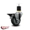 Service Caster 3.5'' Gray Poly Swivel 1-7/8'' Expanding Stem Caster with Brake SCC-EX20S3514-PPUB-PLB-178 - alternate 4